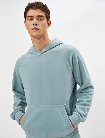Polar Sweatshirt Kapşonlu Cep Detaylı