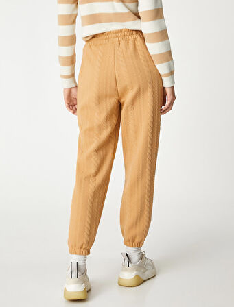 Jogger Eşofman Altı Desenli Beli Bağlamalı