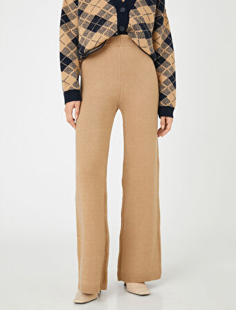 Triko Pantolon Bol Paça Beli Lastikli