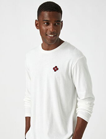 Basic Sweatshirt Bisiklet Yaka Uzun Kollu