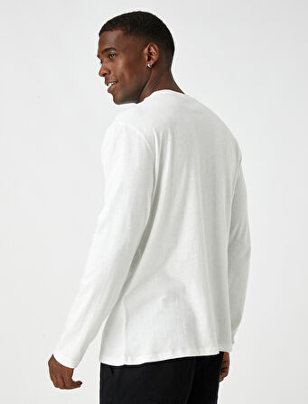 Basic Sweatshirt Bisiklet Yaka Uzun Kollu