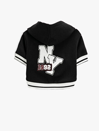 Baskılı Köpek Sweatshirt İçi Polarlı