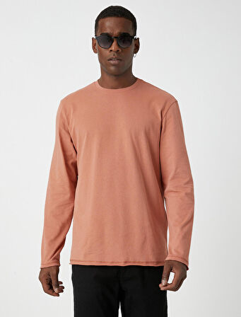 Basic Tişört Uzun Kollu Bisiklet Yaka