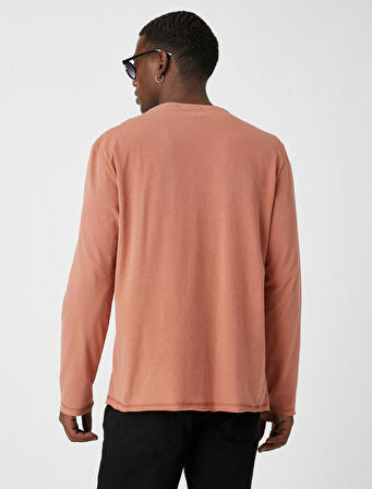 Basic Tişört Uzun Kollu Bisiklet Yaka