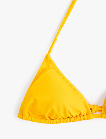 Üçgen Bikini Üstü Boyundan Bağlamalı Kaplı