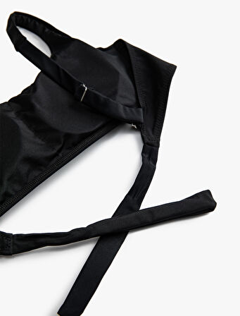 Basic Bikini Üstü Kaplı Ayarlanabilir Askılı
