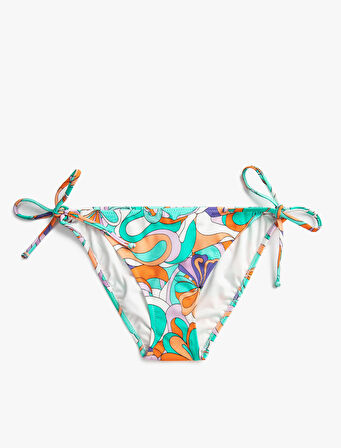 Bikini Altı Yanları Bağlama Detaylı Desenli