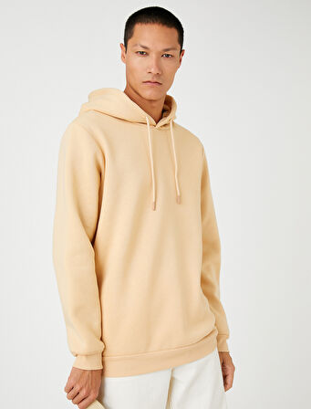 Basic Kapşonlu Sweatshirt