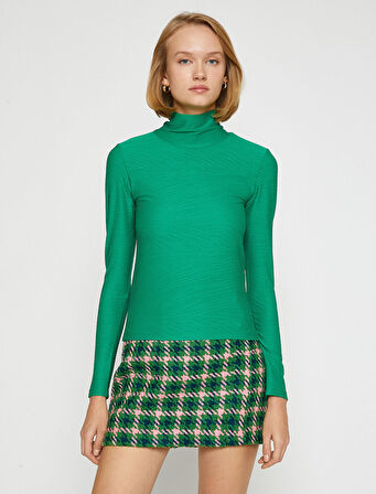 Balıkçı Yaka Tişört Uzun Kollu