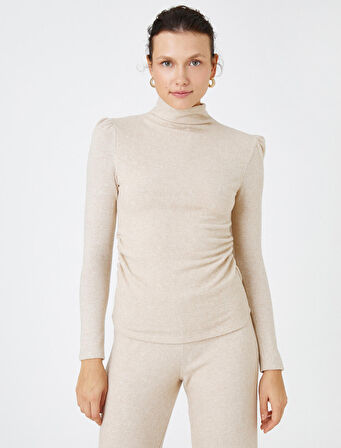 Boğazlı Kazak Drape Detaylı