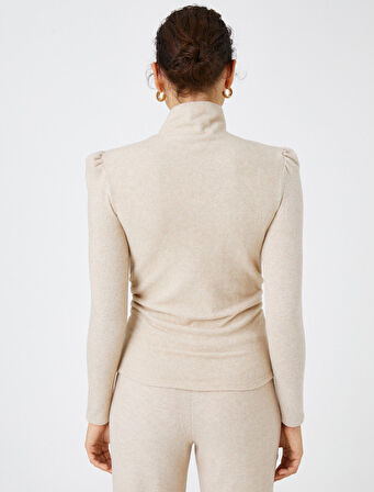 Boğazlı Kazak Drape Detaylı