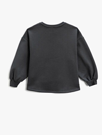 LOL Surprise Baskılı Lisanslı Sweatshirt Uzun Balon Kollu Simli