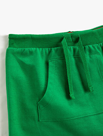 Jogger Eşofman Altı Yılbaşı Temalı Noel Baba Baskılı Cepli