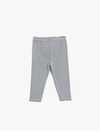 Basic Ribanalı Tayt Beli Lastikli