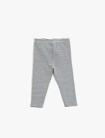 Basic Ribanalı Tayt Beli Lastikli