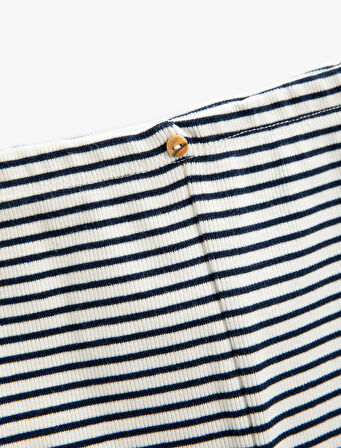 Basic Ribanalı Tayt Beli Lastikli