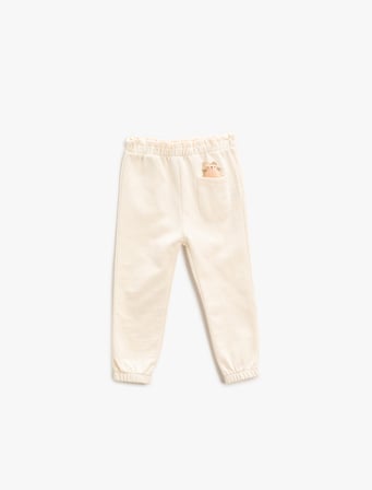 Basic Jogger Eşofman Altı Kedi Aplike ve Cep Detaylı