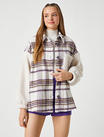 Oduncu Gömlek Ceket Oversize Detaylı Cepli Düğmeli