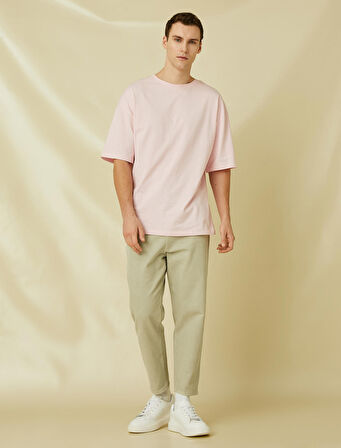 Basic Gabardin Pantolon Düğme Detaylı Cepli