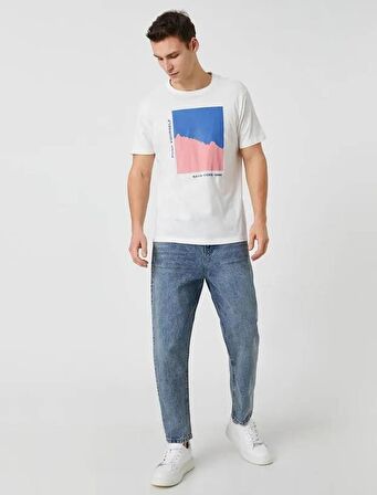 3SAM40156ND Koton Balloon Erkek Jean Pantolon ORTA İNDİGO