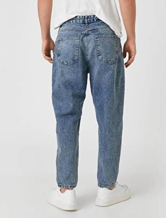3SAM40156ND Koton Balloon Erkek Jean Pantolon ORTA İNDİGO
