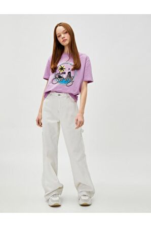 3SAL10206IK Koton Kadın T-shirt LİLA