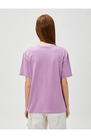 3SAL10206IK Koton Kadın T-shirt LİLA