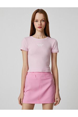 3SAL10224IK Koton Kadın T-shirt PEMBE