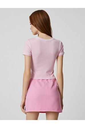 3SAL10224IK Koton Kadın T-shirt PEMBE