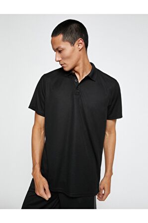 Basic Tişört Polo Yaka Düğmeli Kısa Kollu Hızlı Kuruyan Kumaş