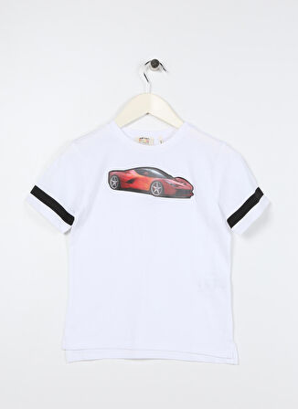 Koton Baskılı Beyaz Erkek Çocuk T-Shirt 3SKB10205TK