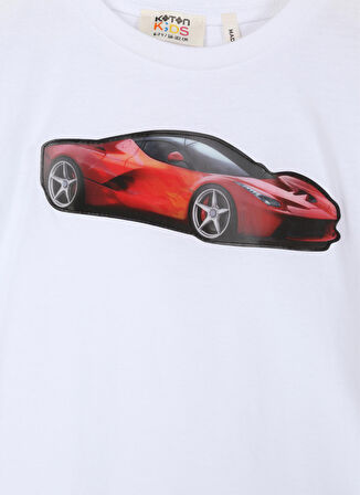 Koton Baskılı Beyaz Erkek Çocuk T-Shirt 3SKB10205TK