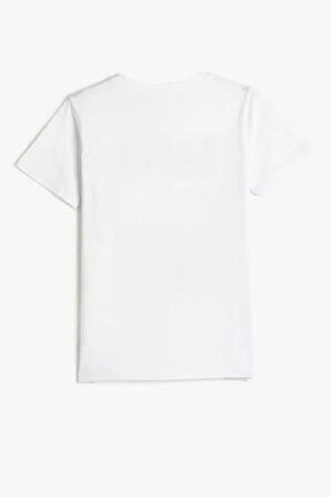 3SKB10213TK Koton Erkek Çocuk T-shirt BEYAZ
