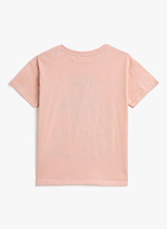 Koton Pembe Erkek Çocuk Bisiklet Yaka Kısa Kollu Baskılı T-Shirt 3SKB10241TK