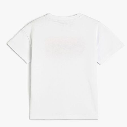 Koton Payetli Beyaz Erkek Çocuk T-Shirt 3SKB10243TK