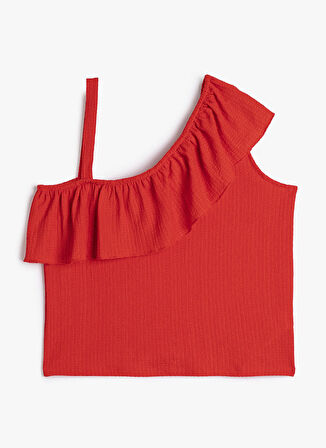 Koton Düz Kırmızı Kız Çocuk T-Shirt 3SKG10140AK