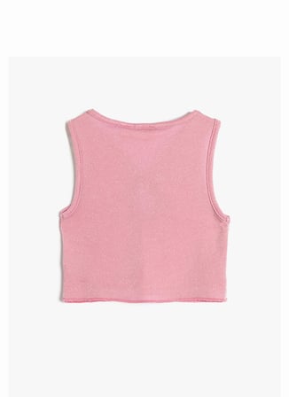 Koton Simli Pembe Kız Çocuk Bluz 3SKG10144AK