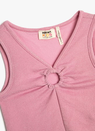 Koton Simli Pembe Kız Çocuk Bluz 3SKG10144AK
