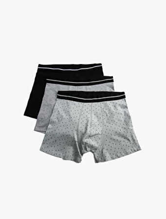 Basic 3'lü Boxer Seti Geometrik Desenli