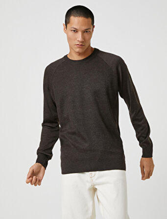 Basic Triko Kazak Bisiklet Yaka