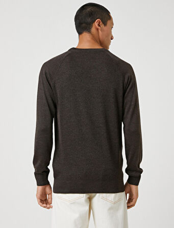 Basic Triko Kazak Bisiklet Yaka