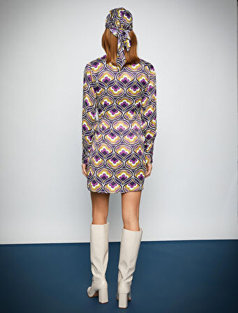 Melis Ağazat X Koton - Anvelop Bağlamalı Saten Mini Elbise