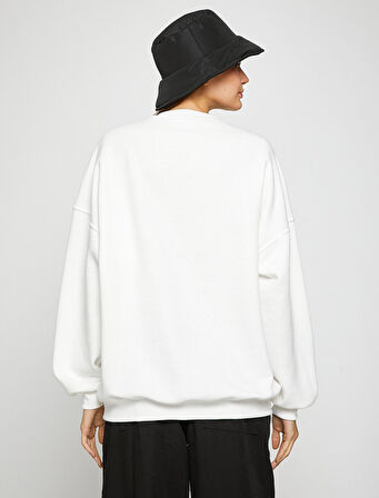 Anime Sweatshirt Oversize Bisiklet Yaka Uzun Kollu İçi Polarlı