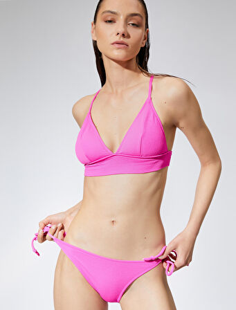 Brazilian Bikini Altı Basic Dokulu Yanları Bağlama Detaylı