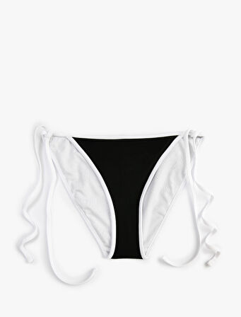 Brazilian Bikini Altı Yanları Bağlama Detaylı Basic Normal Bel