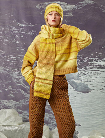 Şahika Ercümen X Koton - Balıkçı Yaka Örgü Oversize Kazak