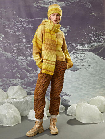 Şahika Ercümen X Koton - Balıkçı Yaka Örgü Oversize Kazak