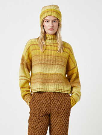 Şahika Ercümen X Koton - Balıkçı Yaka Örgü Oversize Kazak