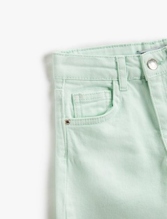Düz Paça Cepli Rahat Kesim Kot Pantolon -  Straight Jean Beli Ayarlanabilir Lastikli 