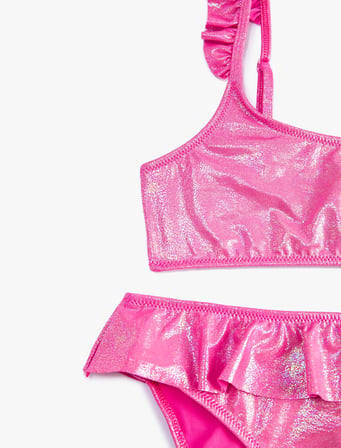 Bikini Set 2 Parça Fırfırlı Parlak